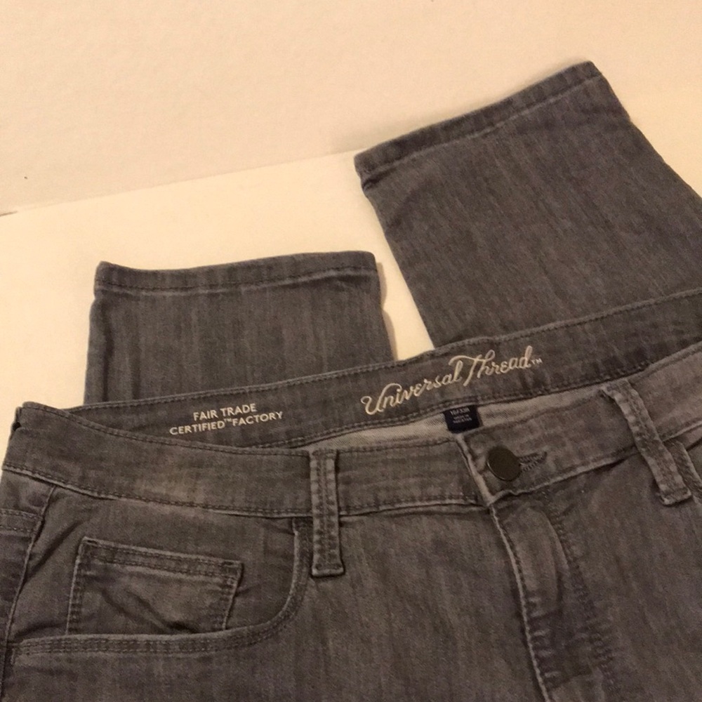 🥳 high rise skinny gray 5 pocket jeans